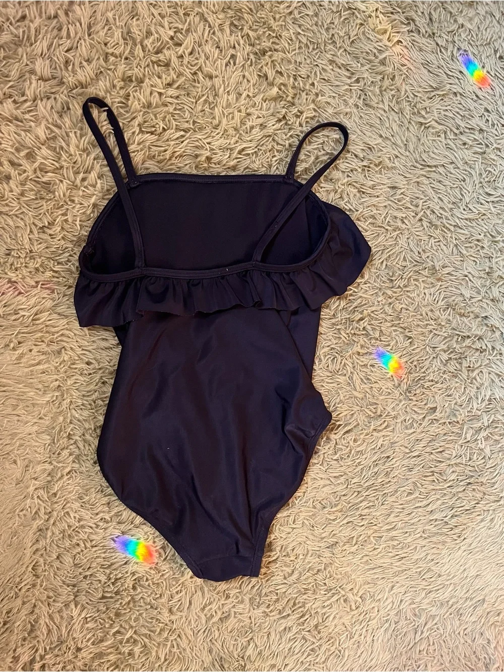 GIRLS BLACK RUFFLE SWIMSUIT|OLD NAVY SIZE: M